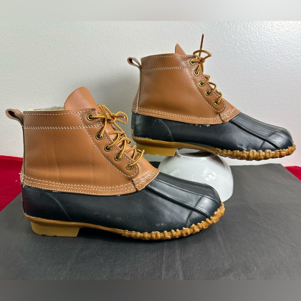 Men's Dexter Duck Leather/Rubber, Fleece-Lined Work/Snow Boots, Sz 9